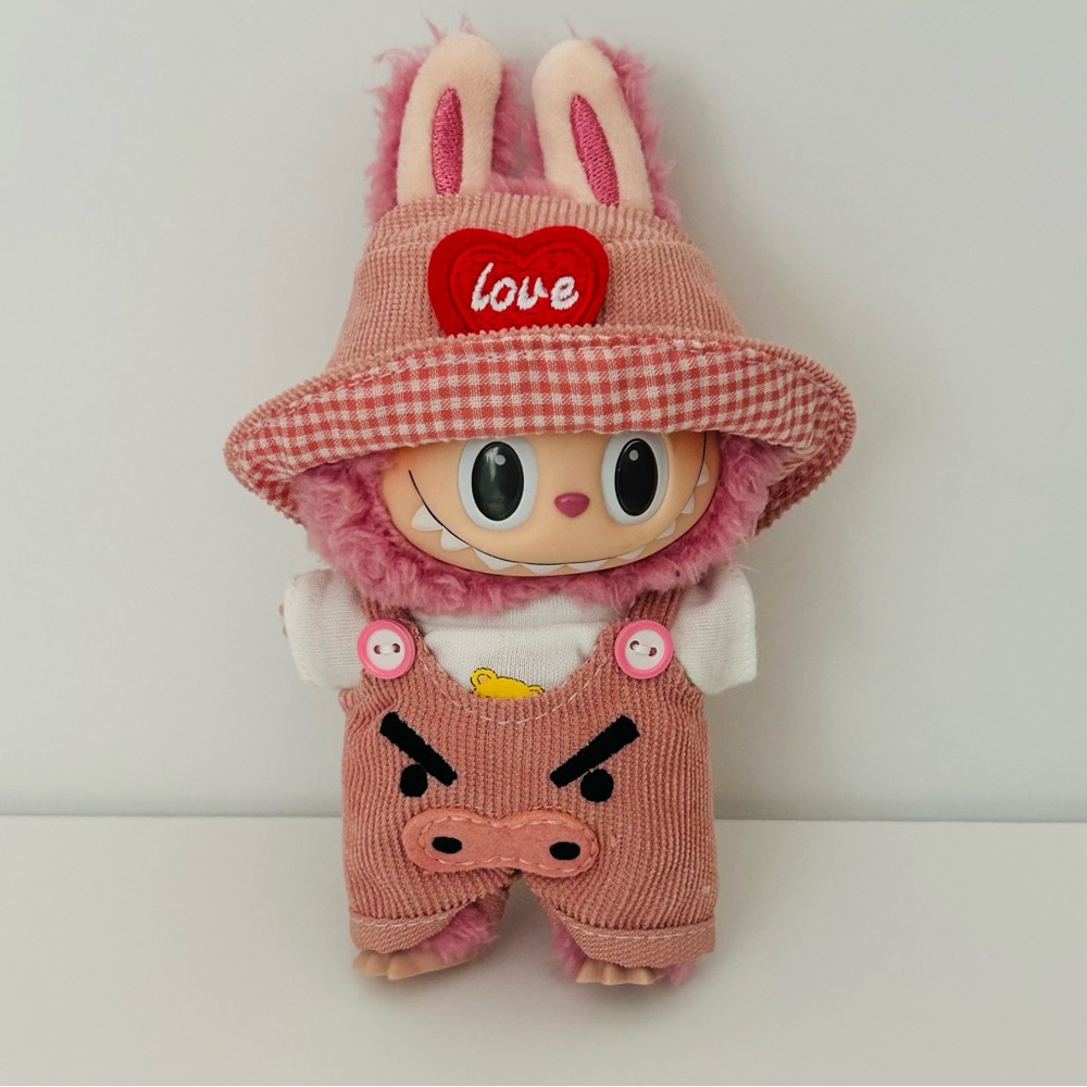 Plush Toy Outfit Pink Hat Shirt and Romper  ~DOLL NOT INCLUDED~